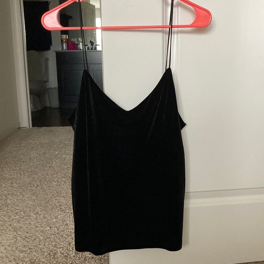 H&M Black Velvet Top